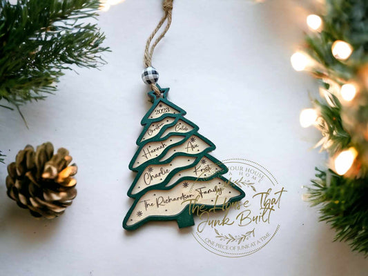 Family Tree Christmas ornament Custom