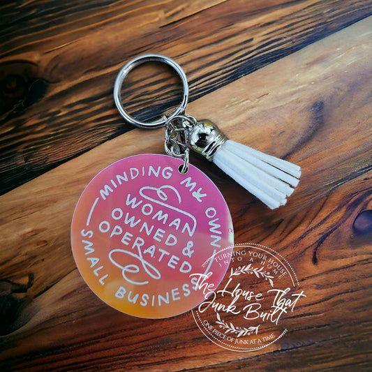 Woman Owned Small Business Keychain