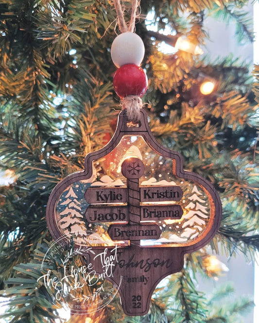 Family Name Sign ornament