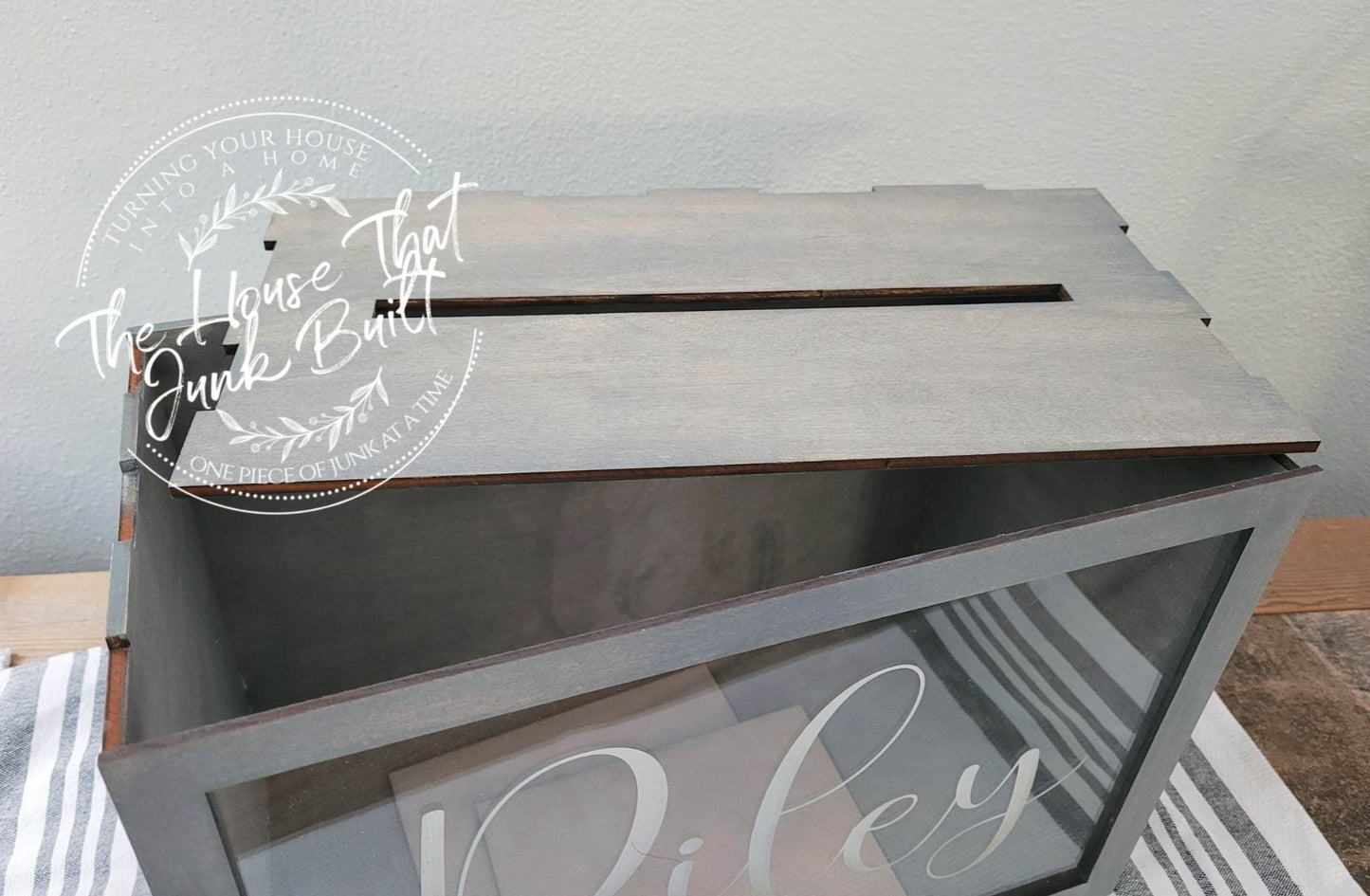 Card Box handmade wood