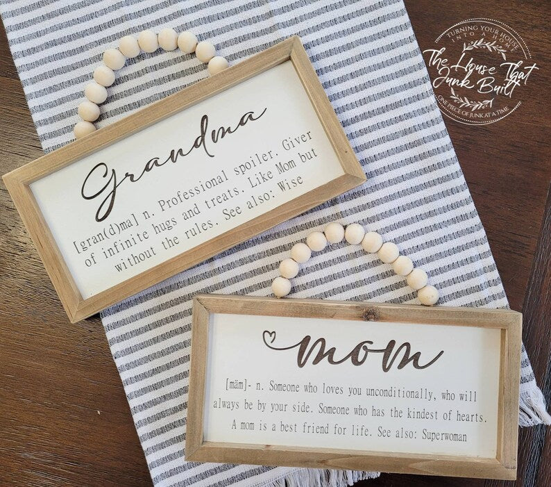 Definition Sign Grandma Mom