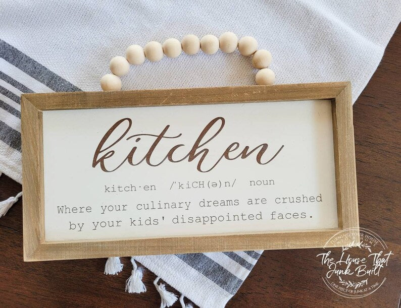 Definition sign kitchen