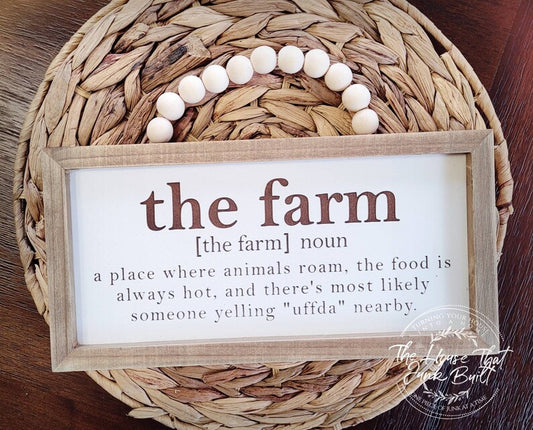 Definition Sign The Farm