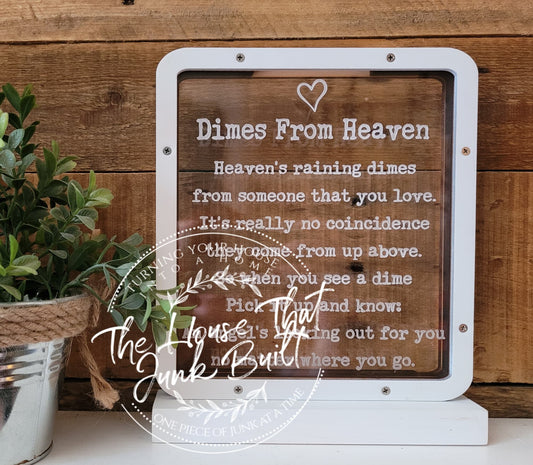 Pennies Dimes Coins From Heaven Small Standing