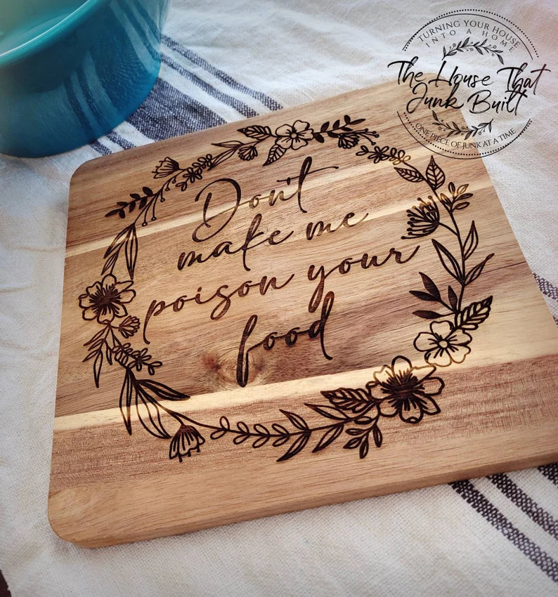 Wood Trivet Don't make me poison your food