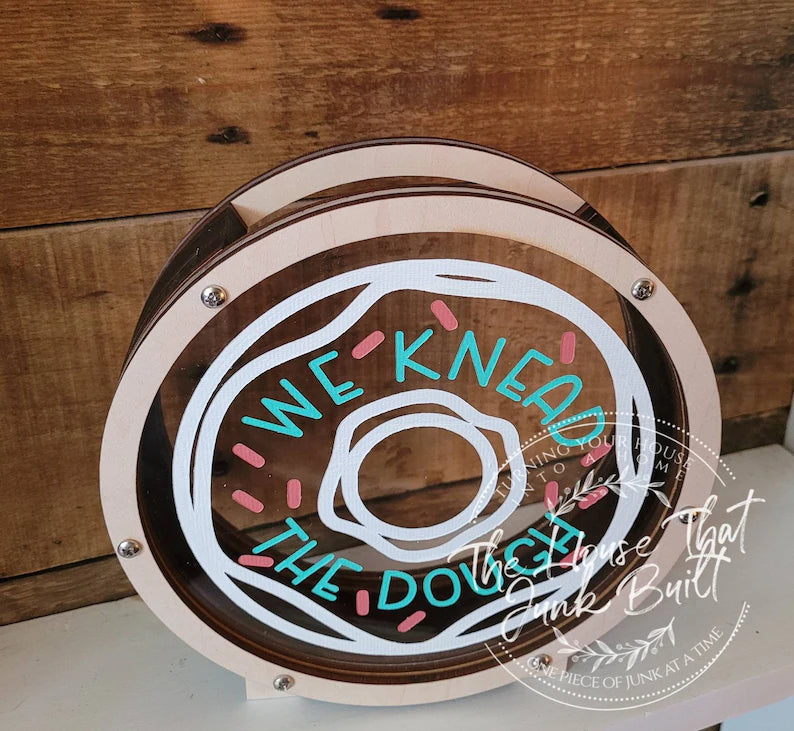 Donut Tip Jar "We Knead the Dough"